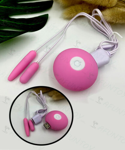 [VB011] ไข่สั่น2หัวขนาดเล็ก รีโมทชาร์จUSB