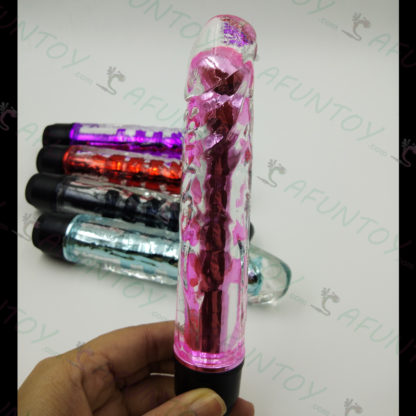 [DRV017] ดิลโด้สั่นคริสตัลใสแบบเรียบ - Image 5