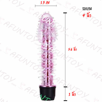 [DRV018] ดิลโด้สั่นคริสตัลใสแบบหนาม - Image 6
