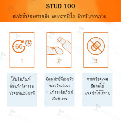 [GS010]สเปรย์เพิ่มความอึด ชะลอการหลั่ง STUD 100 - Image 3